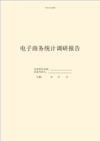 电子商务统计调研报告