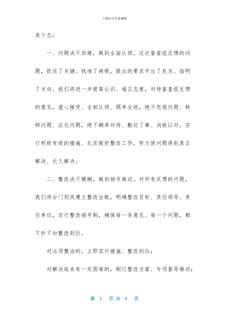 督查组人员表态发言_第2页