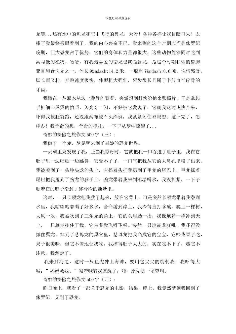 神奇的探险之旅作文500字20篇_第2页