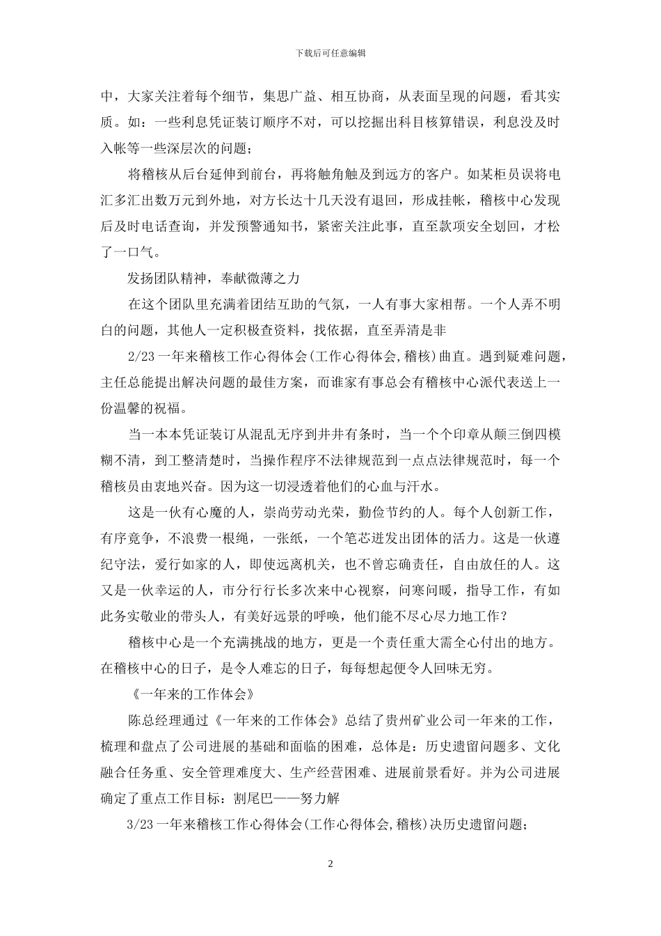 稽核工作总结心得体会_第2页