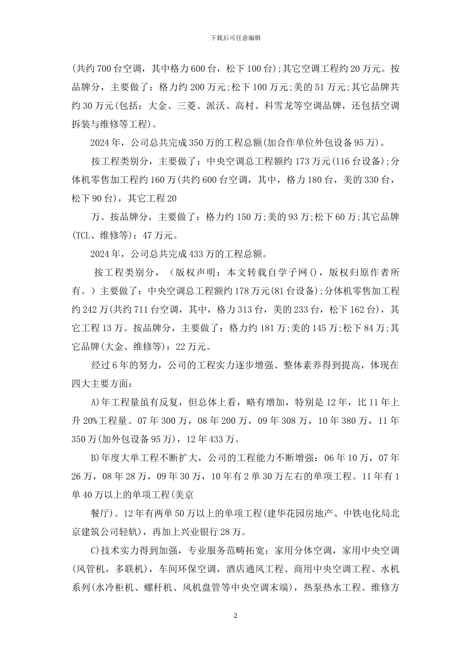 空调公司年度工作总结_第2页