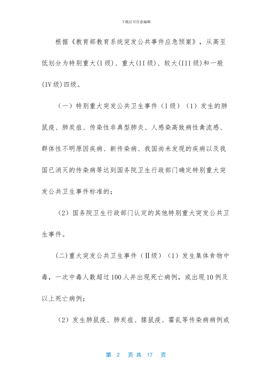 突发公共卫生应急预案内容-[--艺术特长培训有限公司突发公共卫生事件应急预案]_第2页