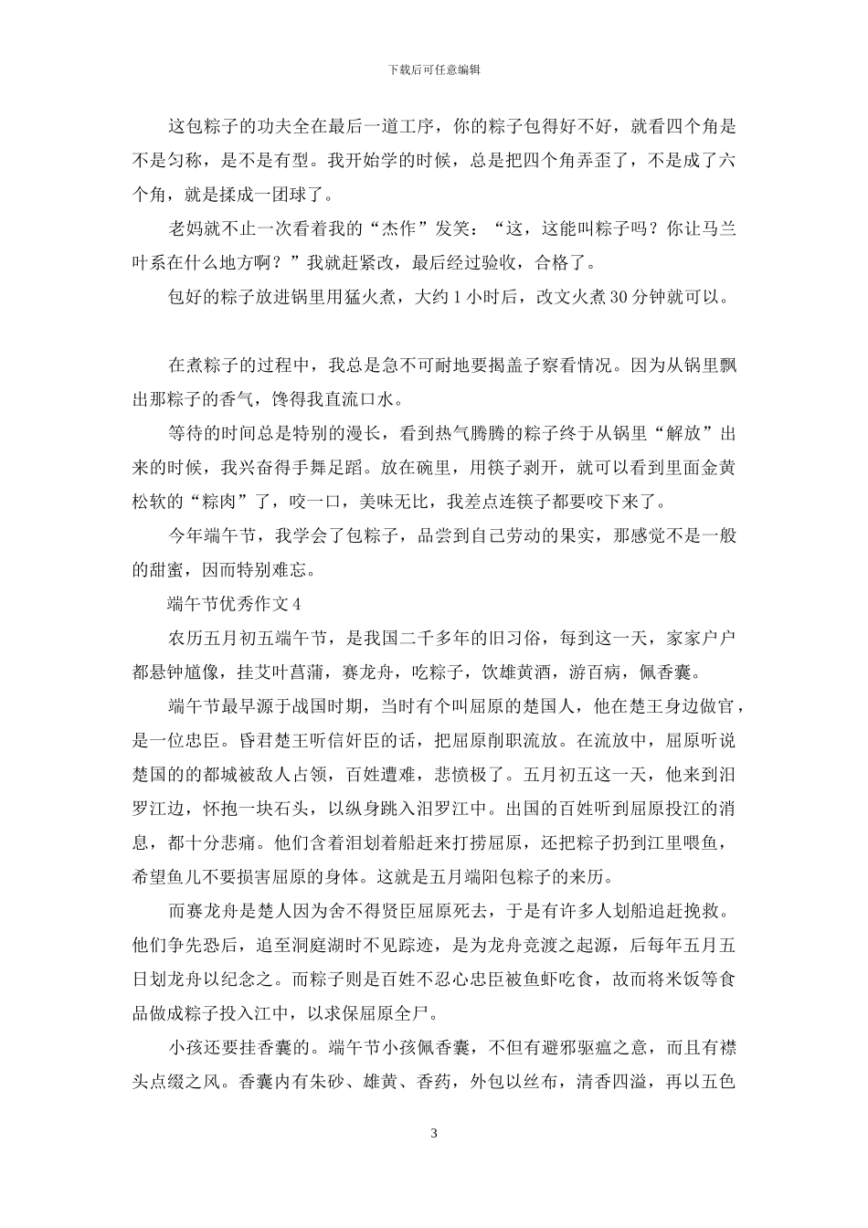 端午节优秀作文600字_第3页