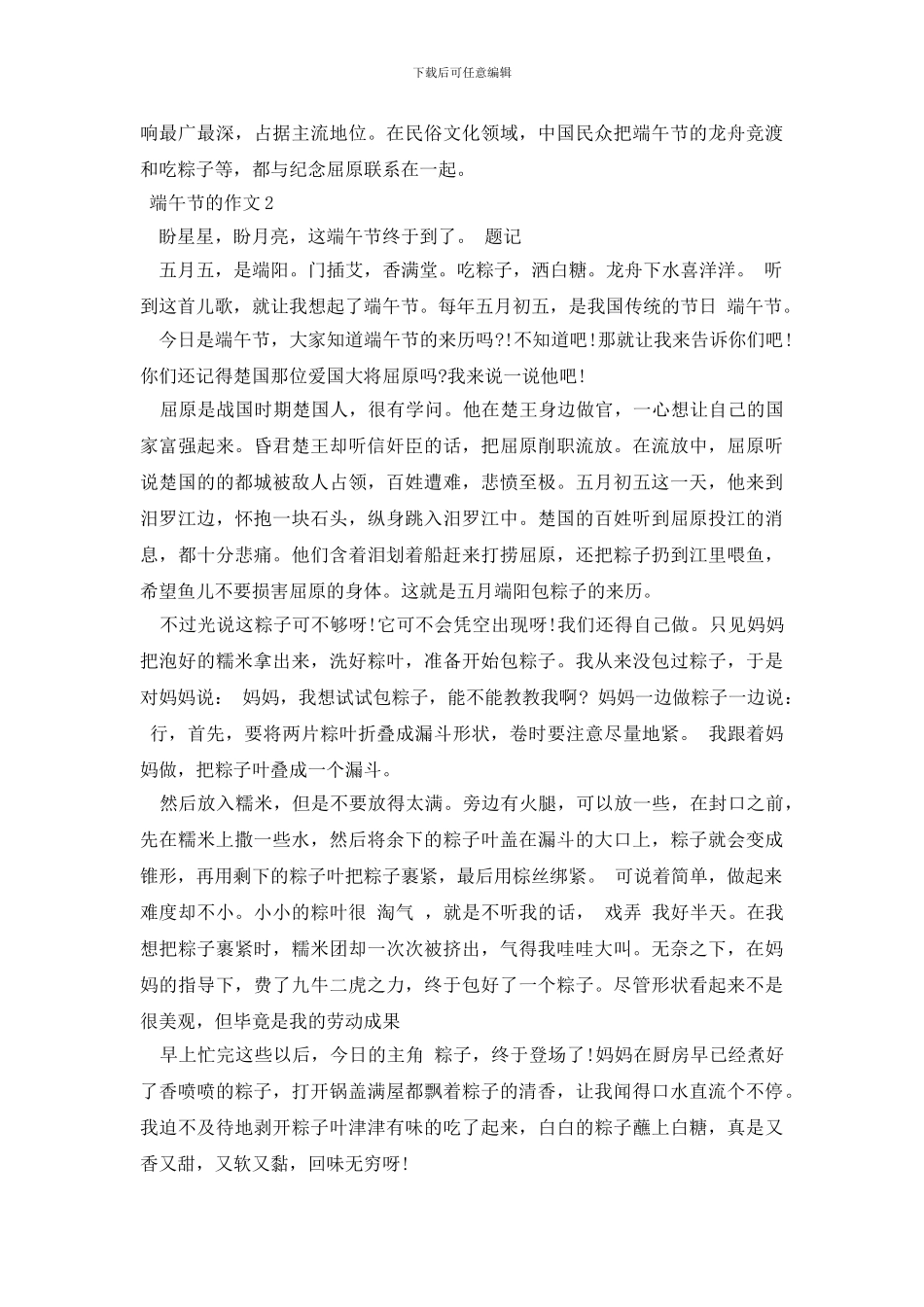 端午节的作文三篇_第2页