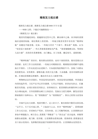 精准发力观后感
