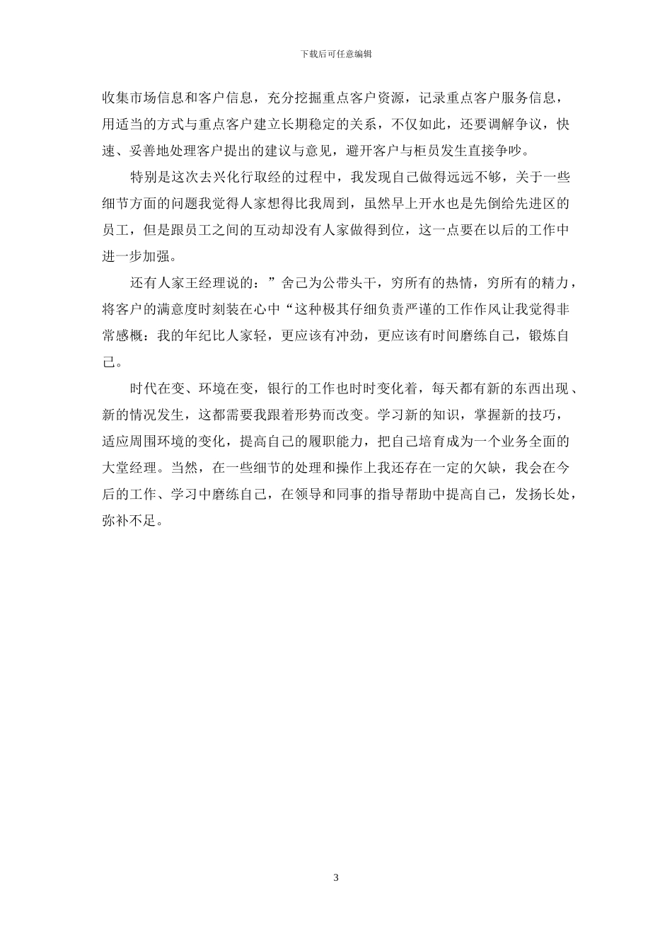 精选工商银行经理年度工作总结范文_第3页