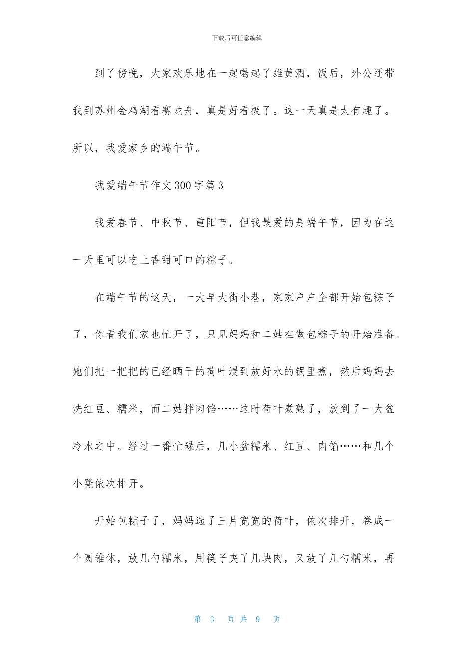 精选我爱端午节作文300字七篇_第3页