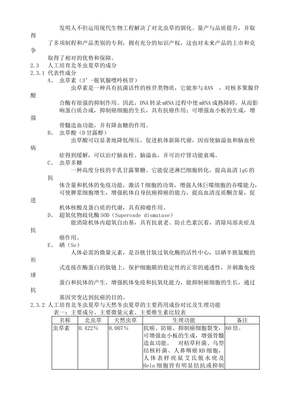 冬虫夏草药品项目商业计划书_第3页