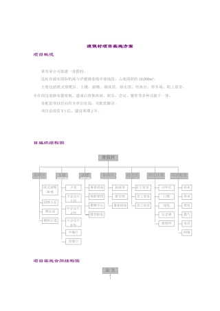 渡假村项目实施方案