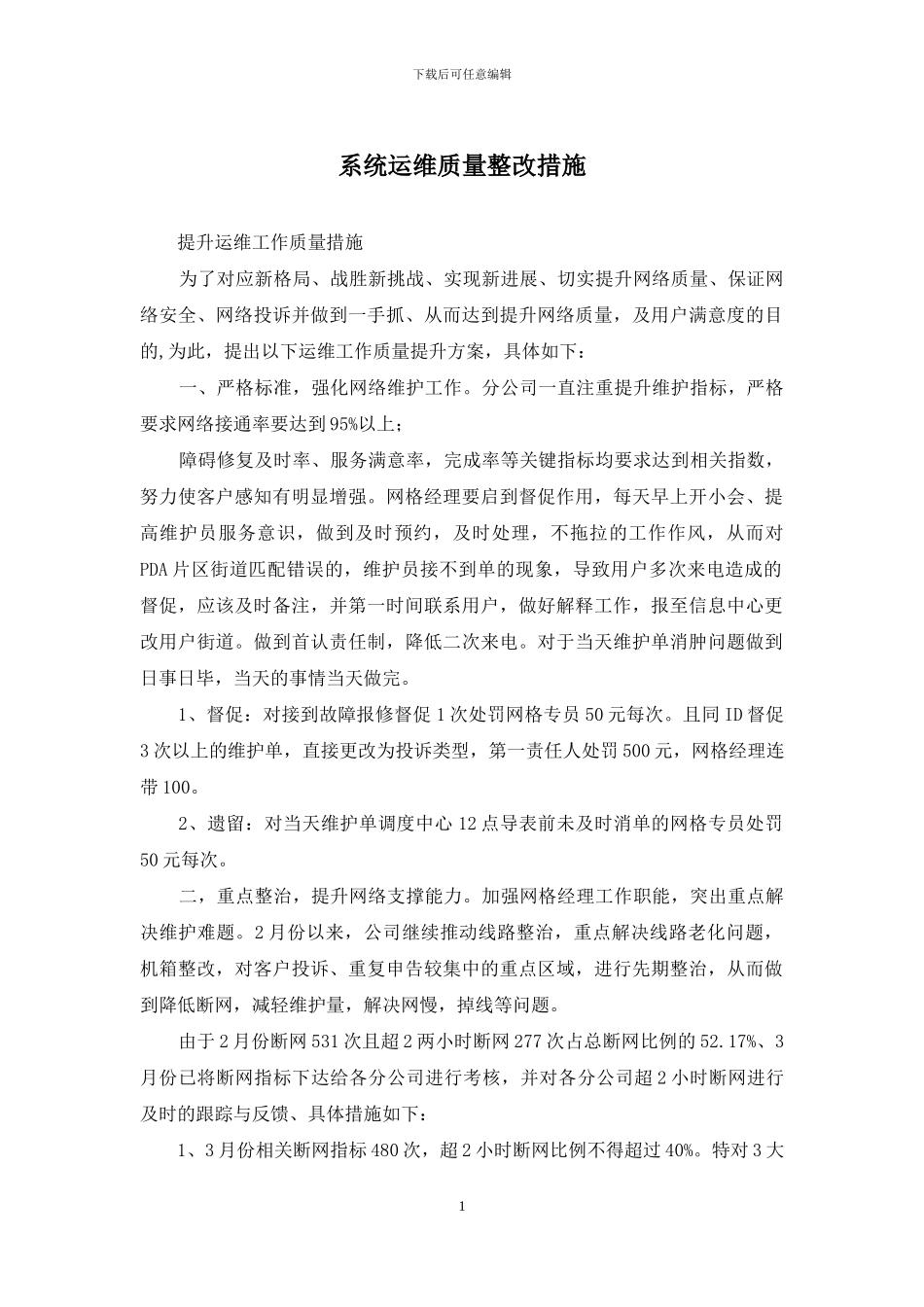 系统运维质量整改措施_第1页