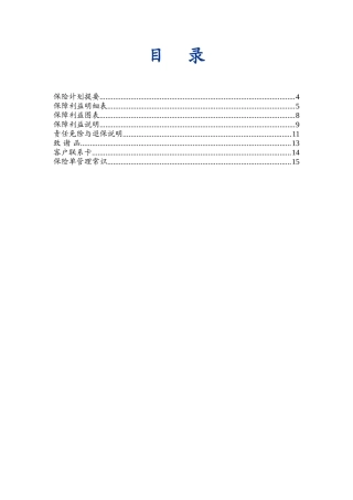 个人保险计划书