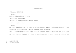 24-医学统计方法选择流程图