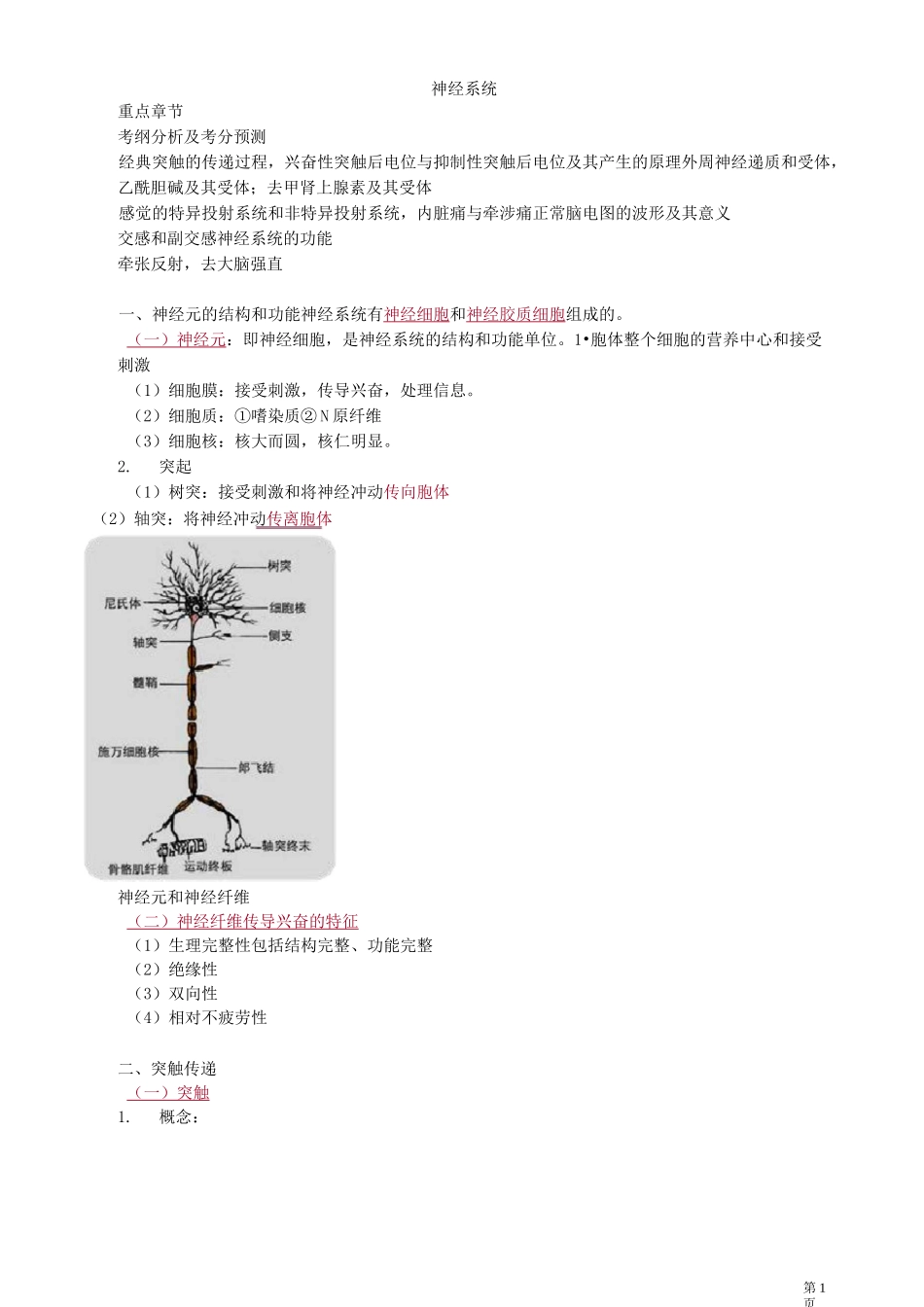 生理学-神经系统_第1页