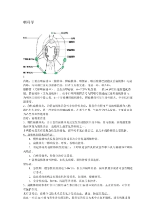 耳鼻咽喉头颈外科学考试重点