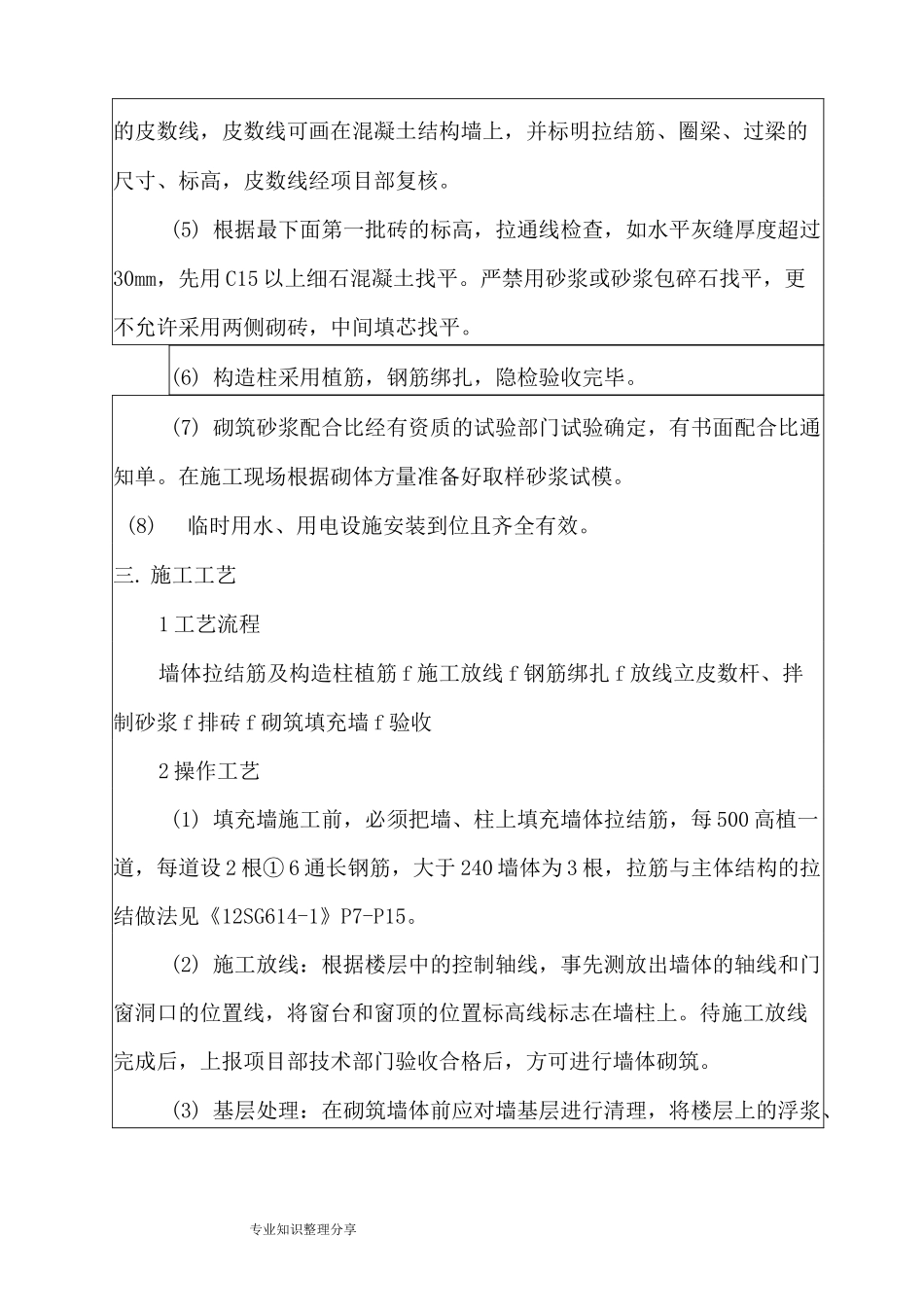 填充墙砌体工程技术交底大全__第3页