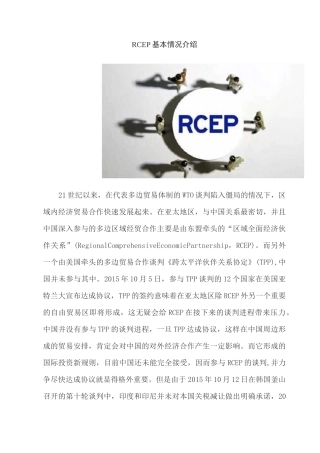 RCEP基本情况介绍