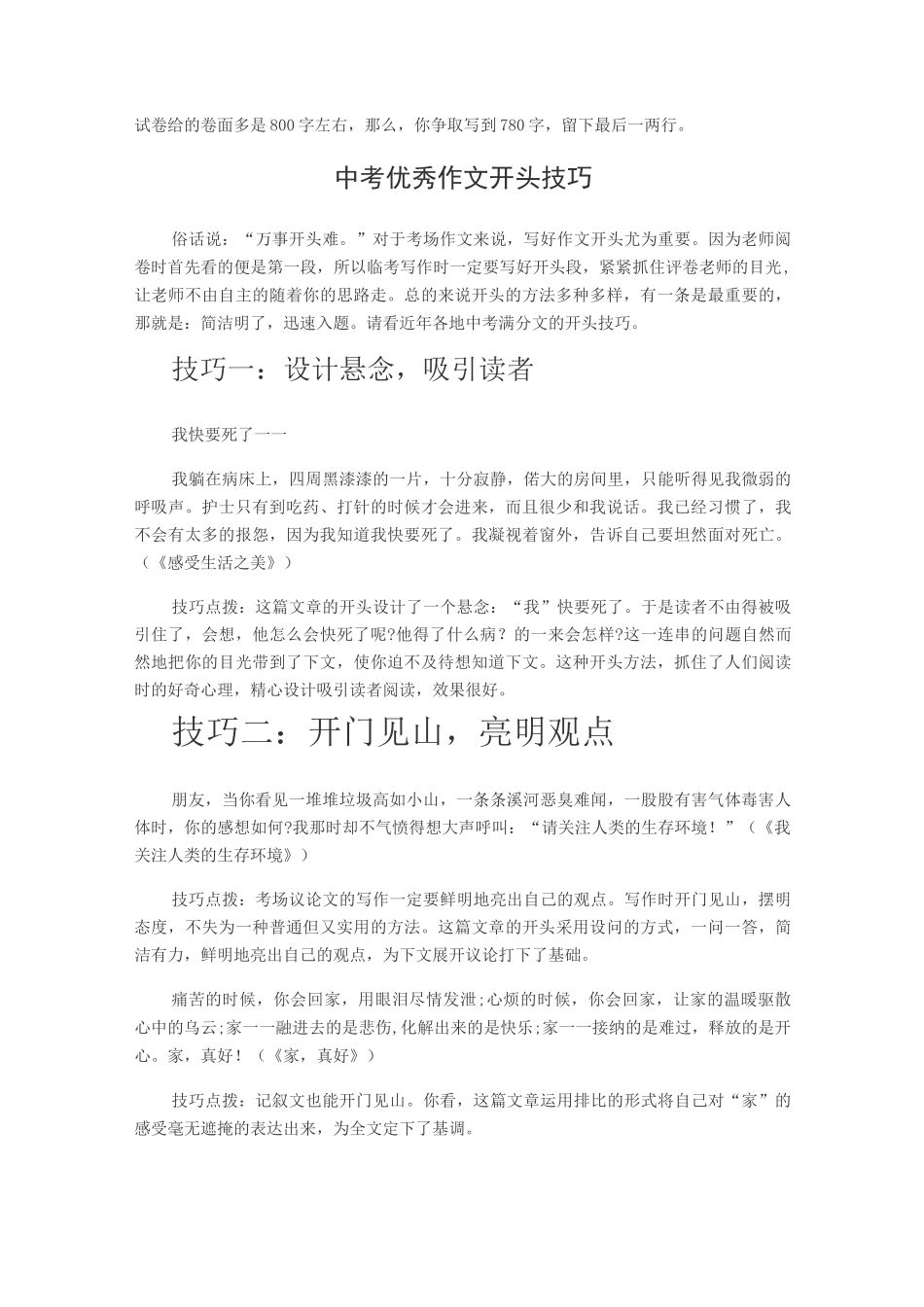 中考语文作文十大高分技巧_第3页