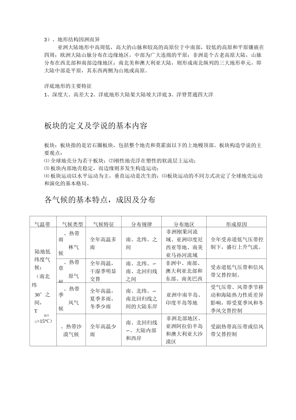 世界自然地理复习资料最终版_第2页