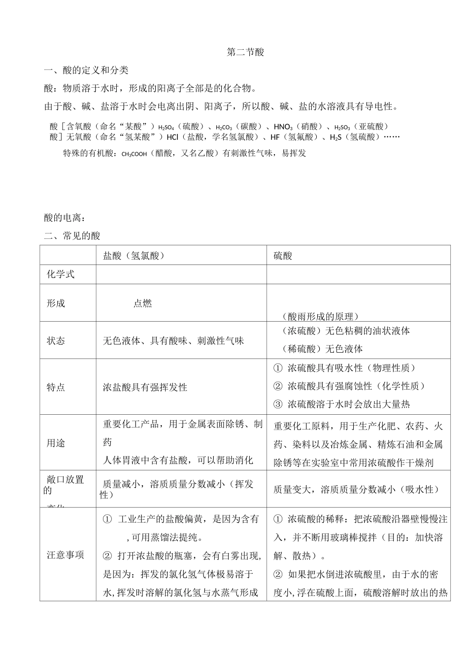 人教版九年级化学酸和碱讲义_第2页