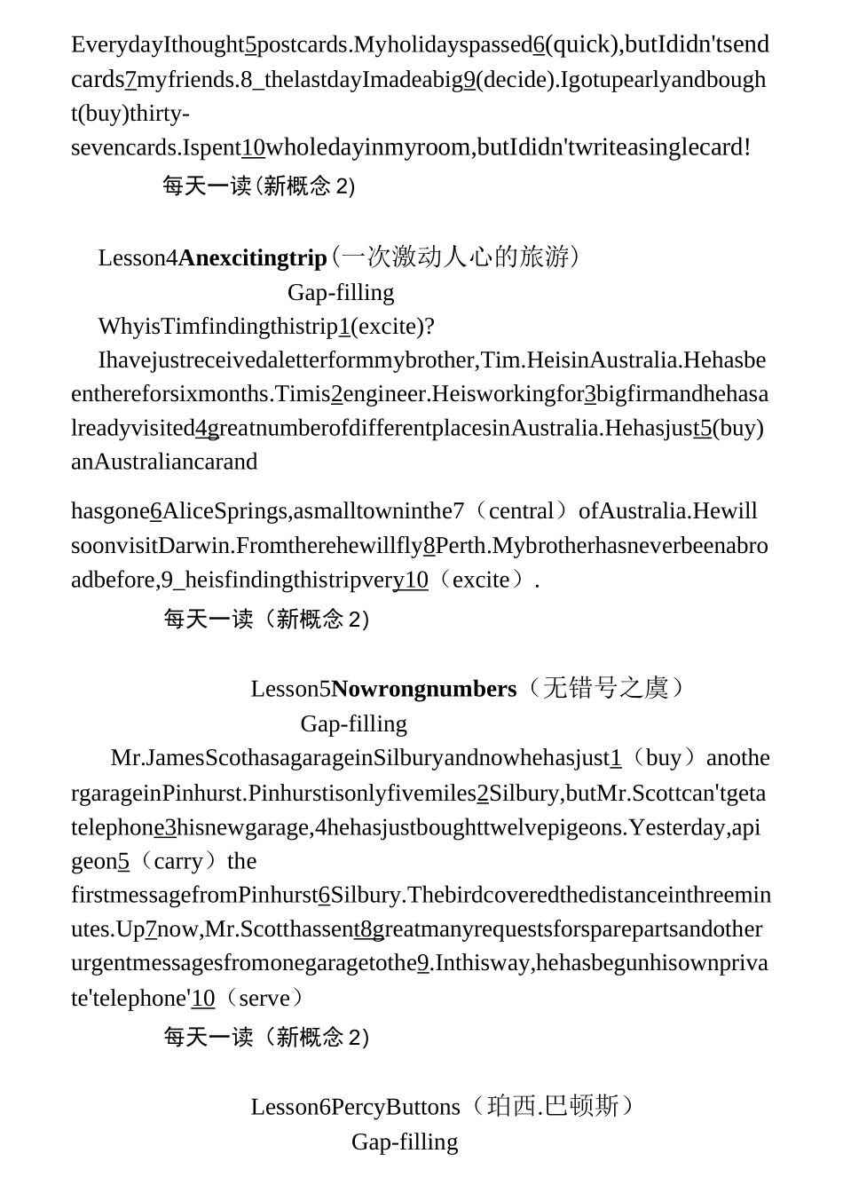 新概念(2)改编语法填空题及答案_第2页