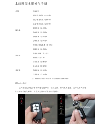 本田雅阁实用操作手册
