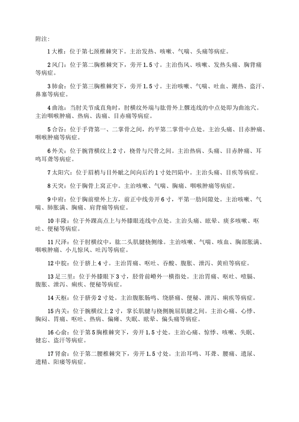 中医拔罐【人体背部穴位图】教案_第2页