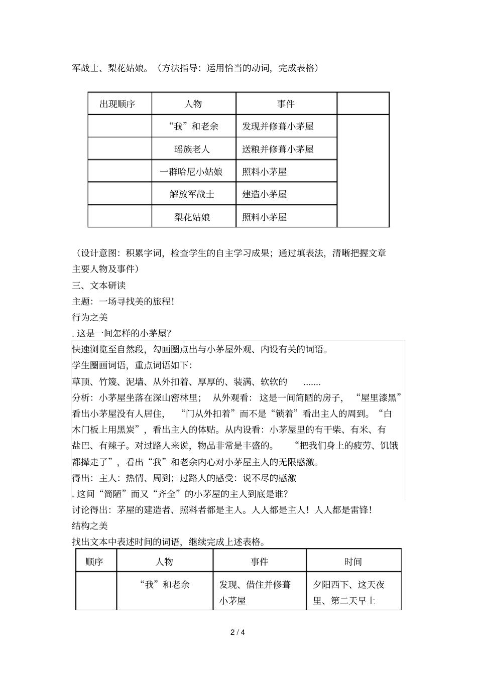 驿路梨花教学设计_第2页