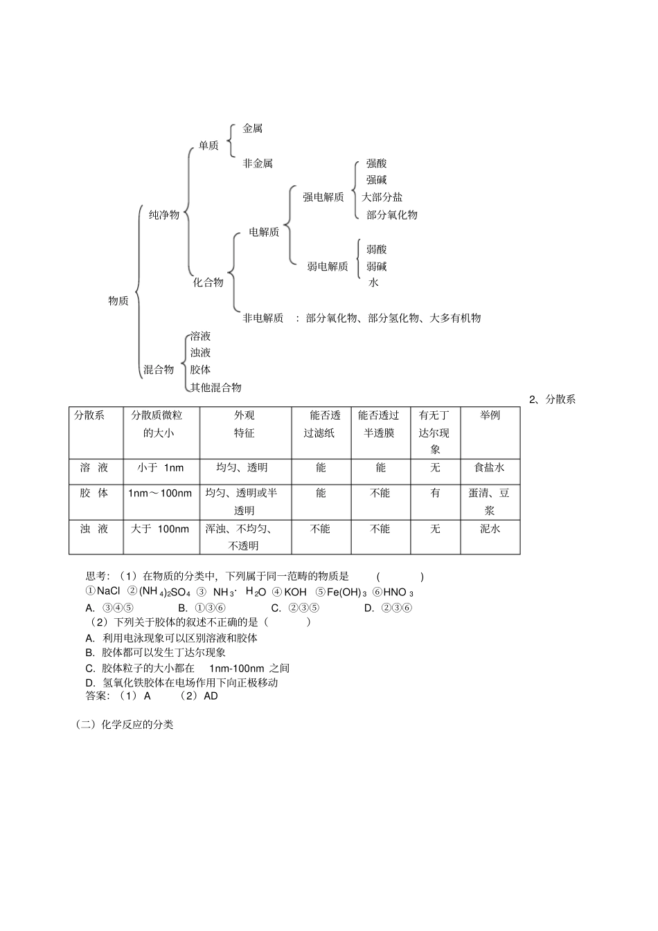 鲁科版高中化学必修一复习_第2页