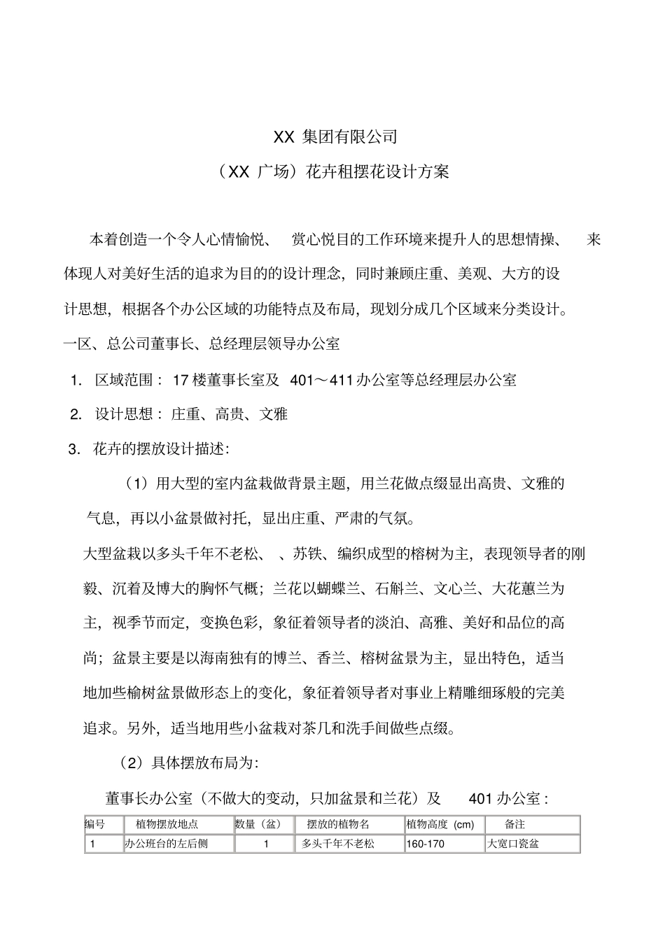 鲜花盆栽花卉植物租摆设计方案0324重点讲义资料_第1页