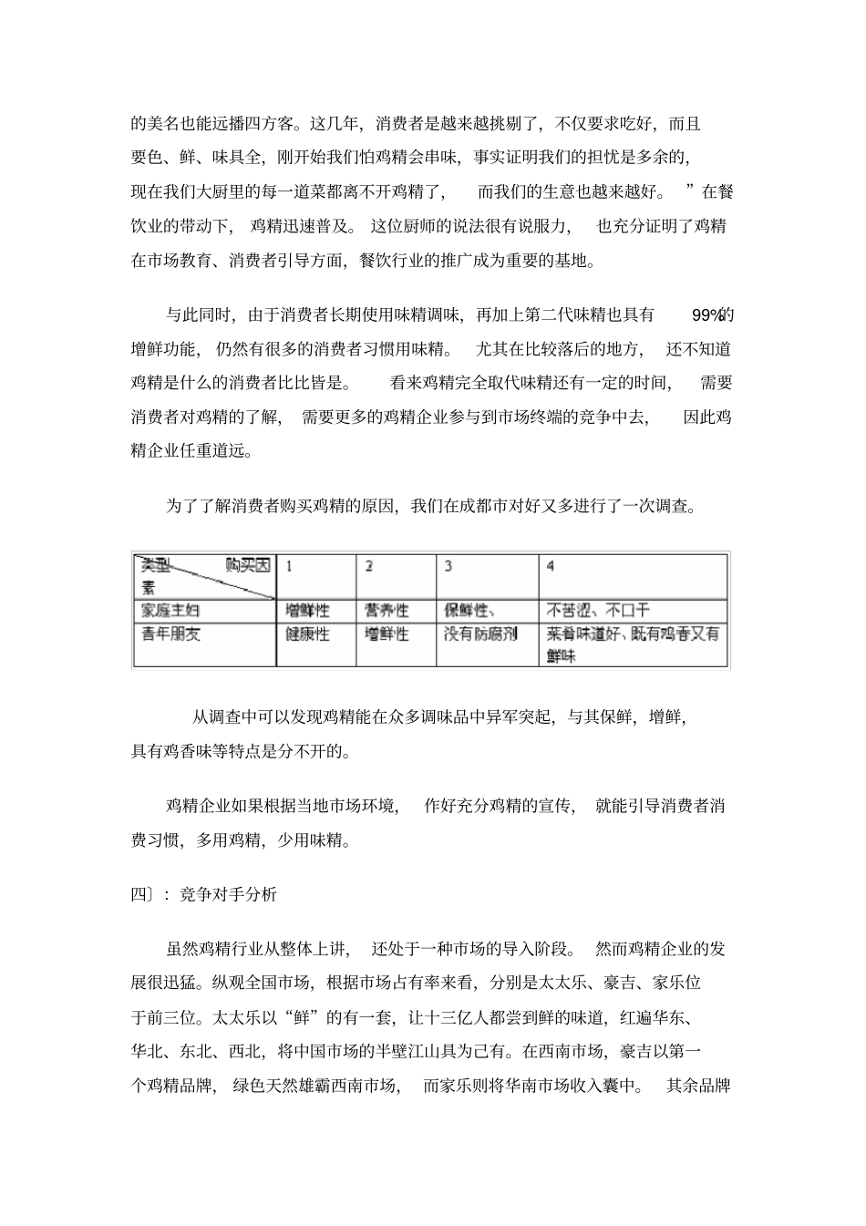 鸡精行业场调查报告_第3页
