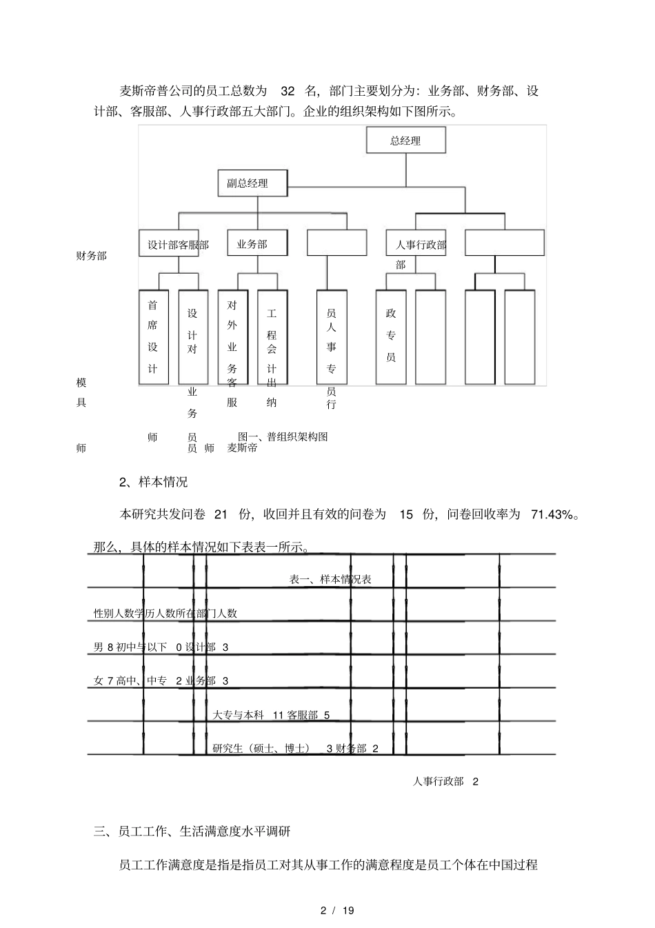 麦斯帝普公司员工工作、生活满意度调查研究_第2页