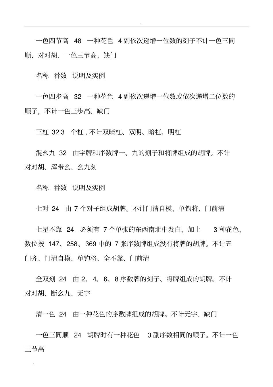 麻将番数计算全部番型_第3页