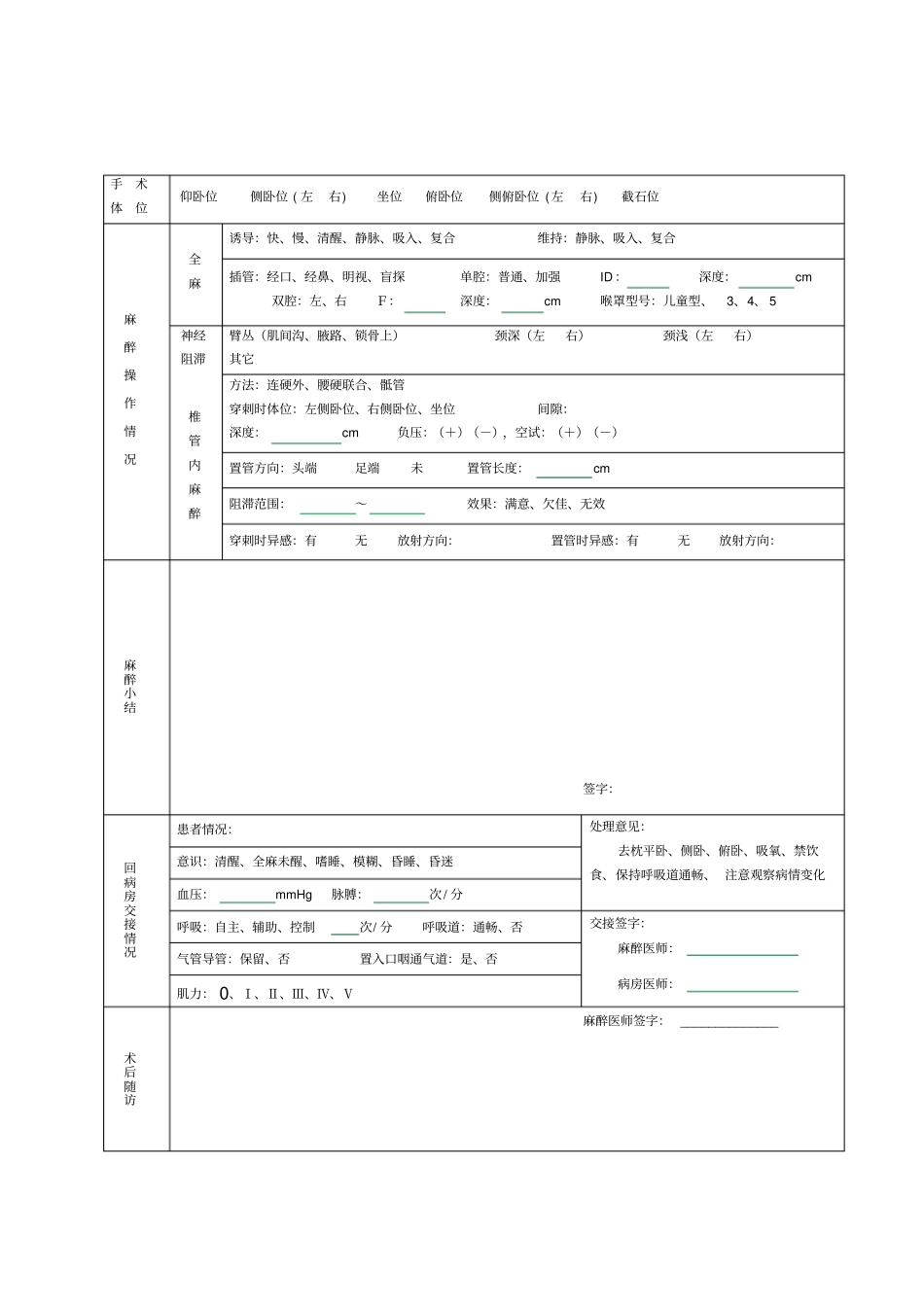 麻醉记录单模板_第3页