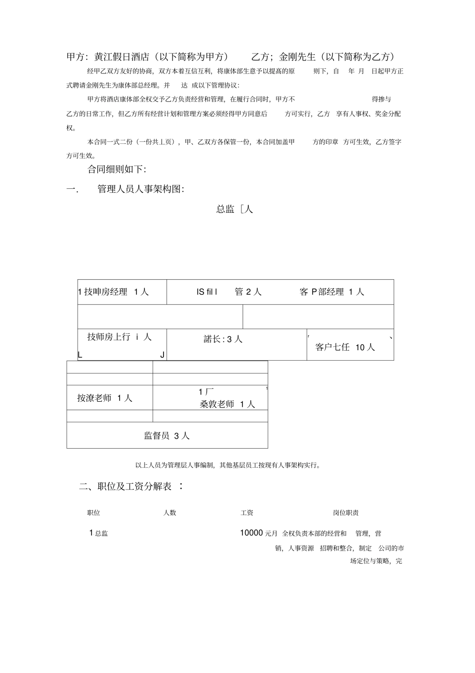 黄江假日酒店康体部合作协议书_第1页