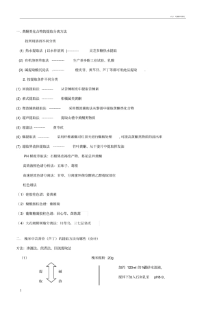 黄酮类化合物的提取分离方法