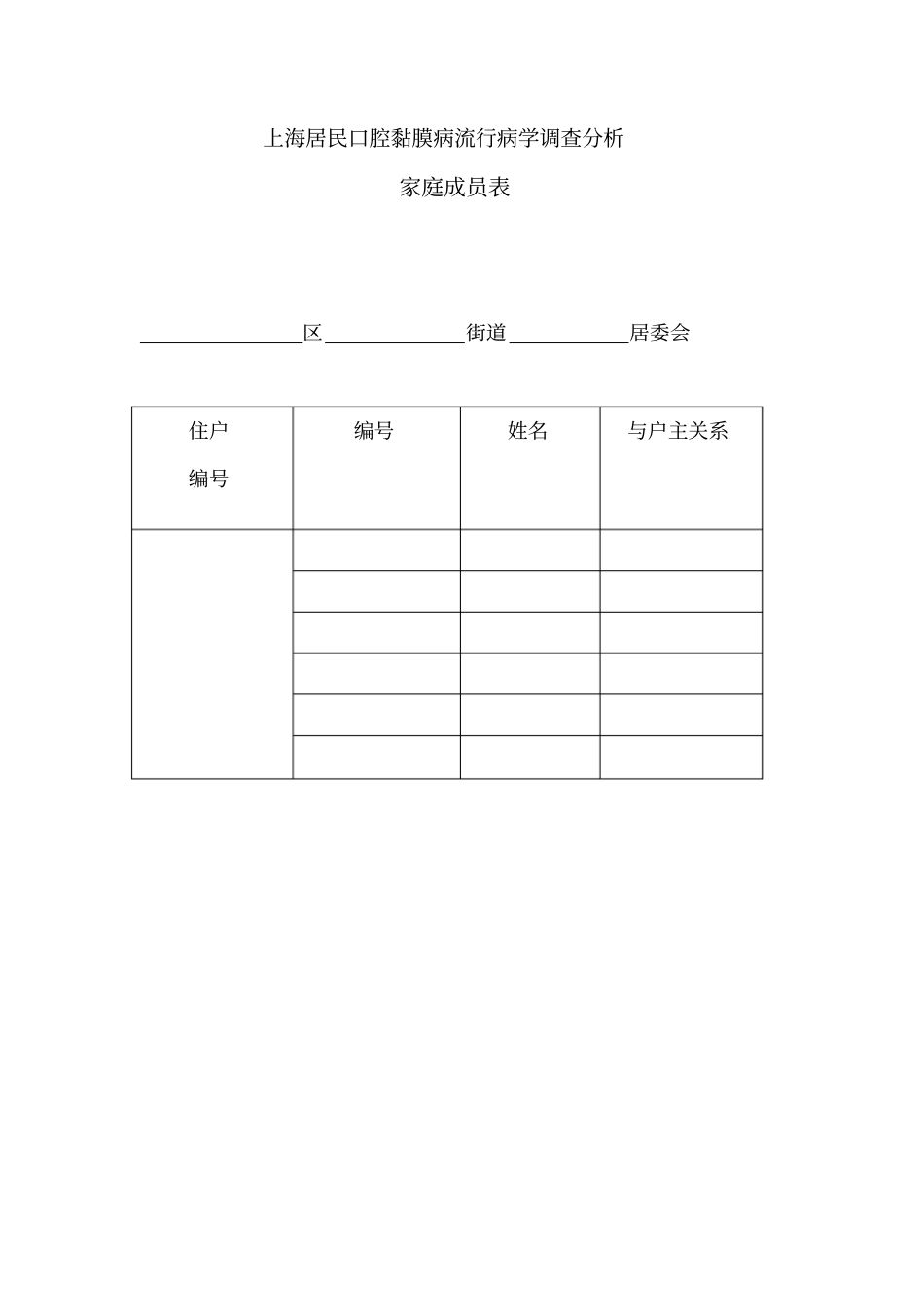 黏膜病调查表200份教学大纲_第1页
