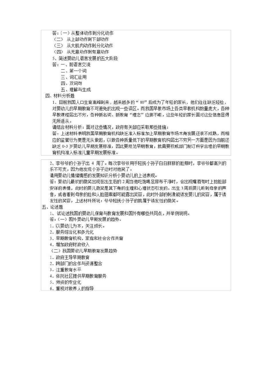 0-3岁婴幼儿的保育与教育作业大全_第2页