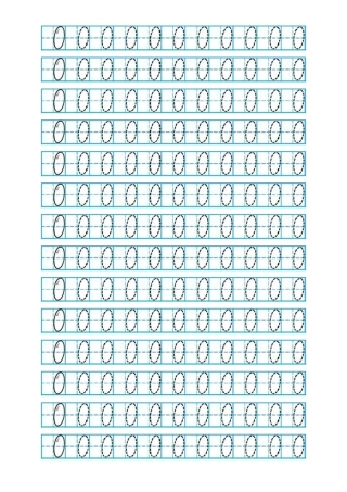 0-10阿拉伯数字描红字贴2020