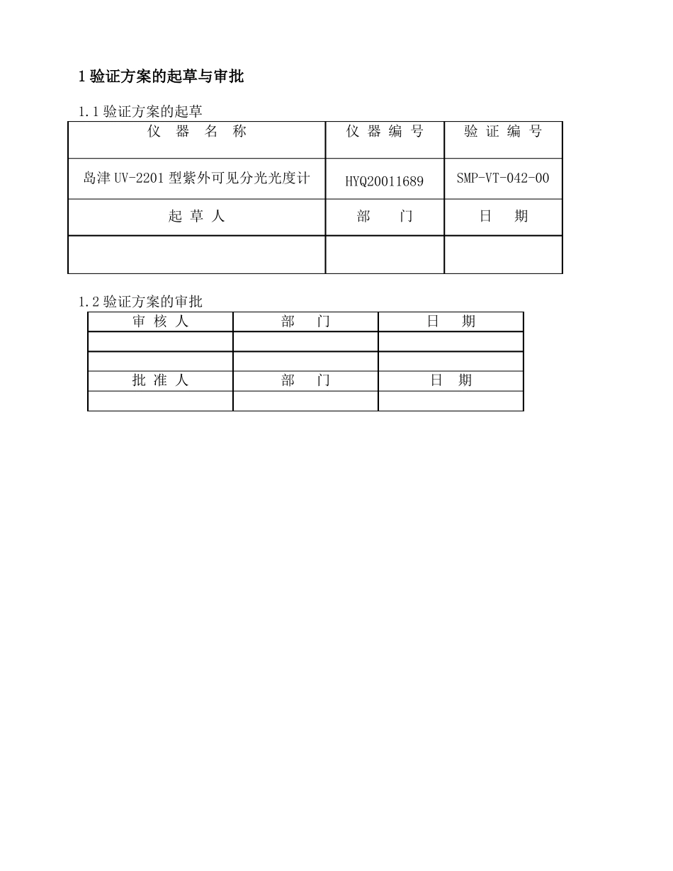 04岛津UV-2201型紫外可见分光光度计验证方案及报告_第3页