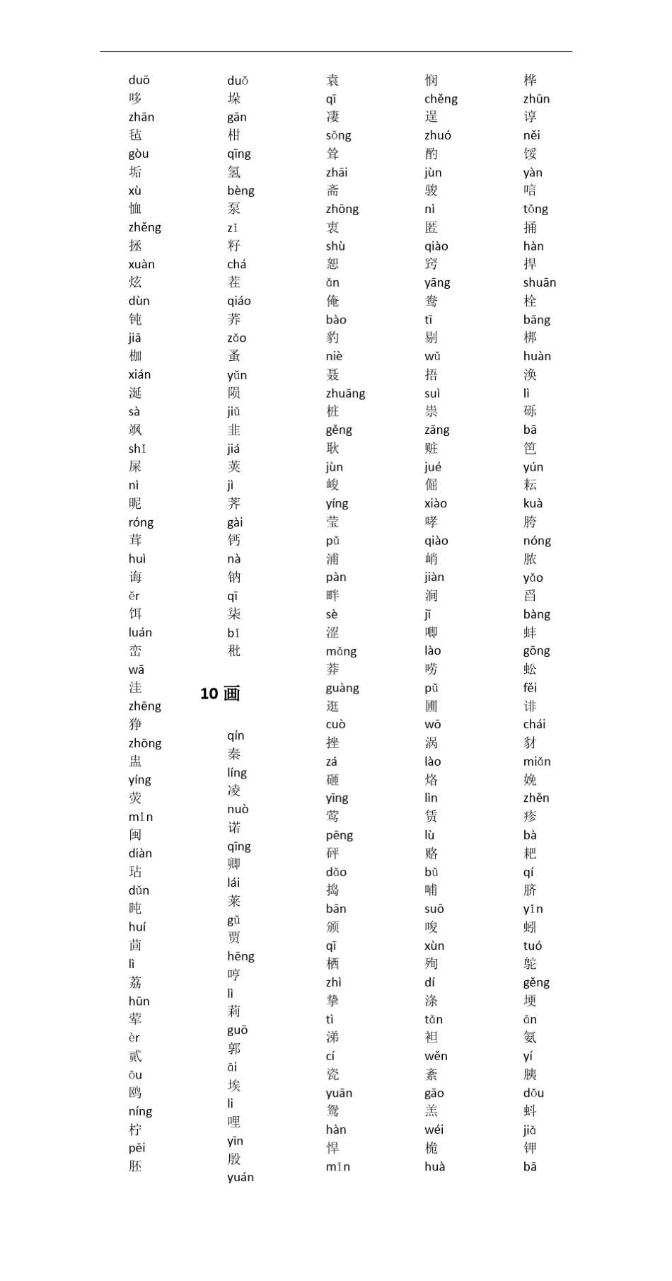 1000个次常用汉字拼音版_第3页
