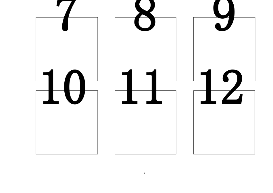 100数字卡片A4打印75057_第2页