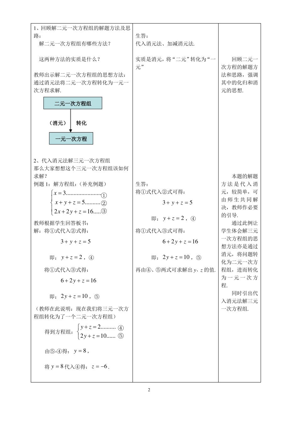 10三元一次方程组及其解法1_第2页