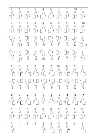 10以内数的分与合练习题