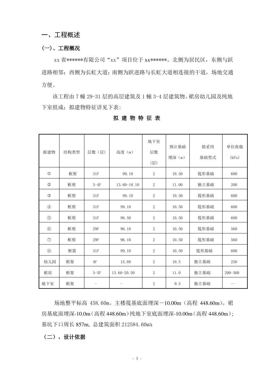 10米深基坑桩锚支护施工方案_第1页