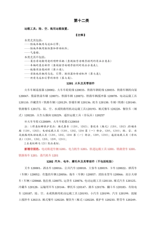 12类2017-商标类别明细