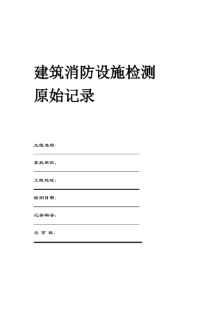 16消防设施检测原始记录