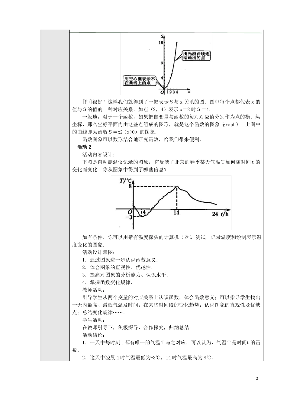 192优秀教案函数的图象-教学设计_第2页