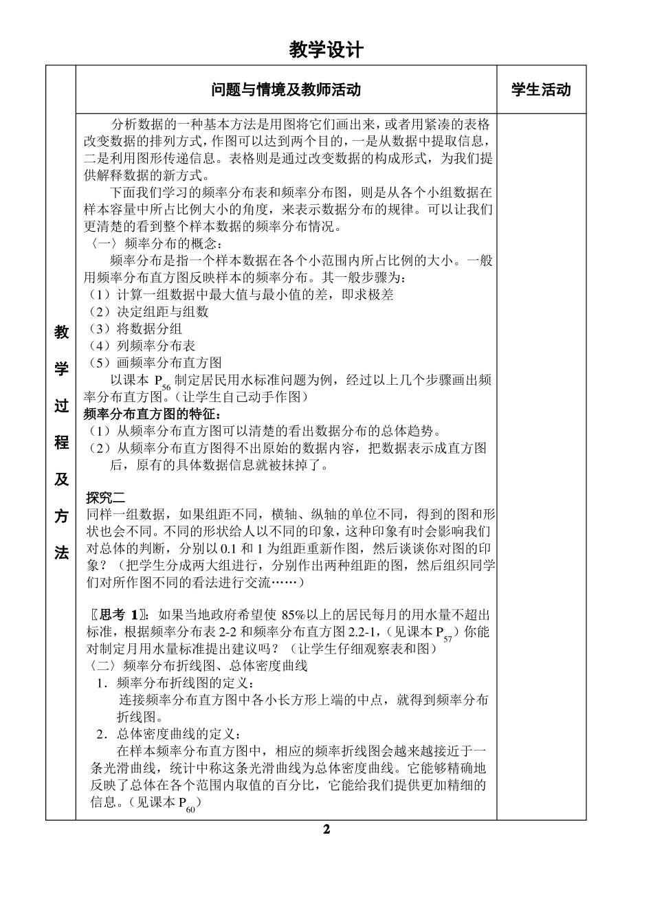 1用样本的频率分布估计总体分布优秀教案_第2页