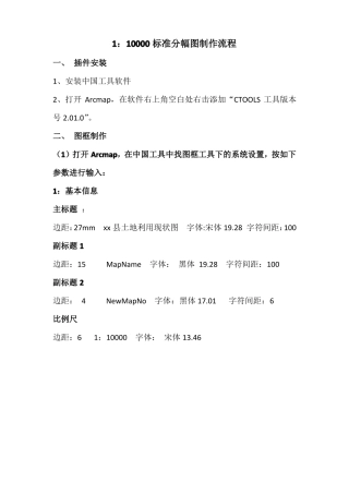 1：10000标准分幅制作流程