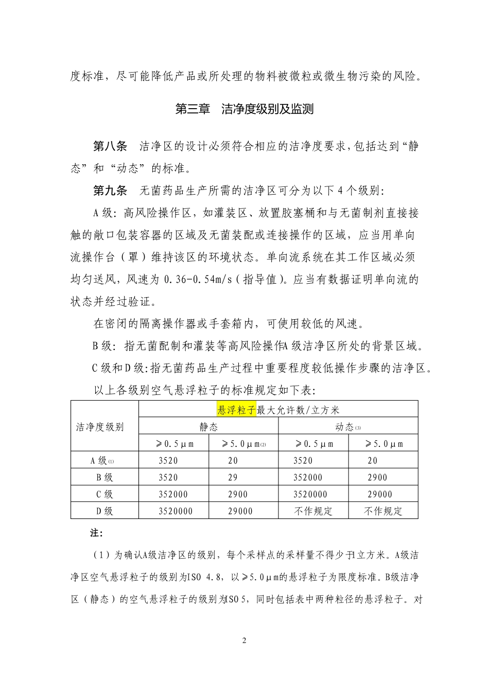 2010版GMP无菌药品附录_第2页